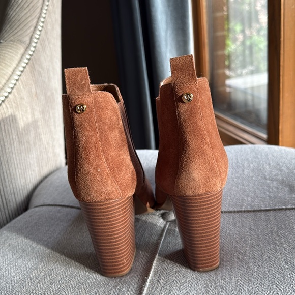 Michael Kors Brown Ankle Booties with Suede Finish - Picture 3 of 5